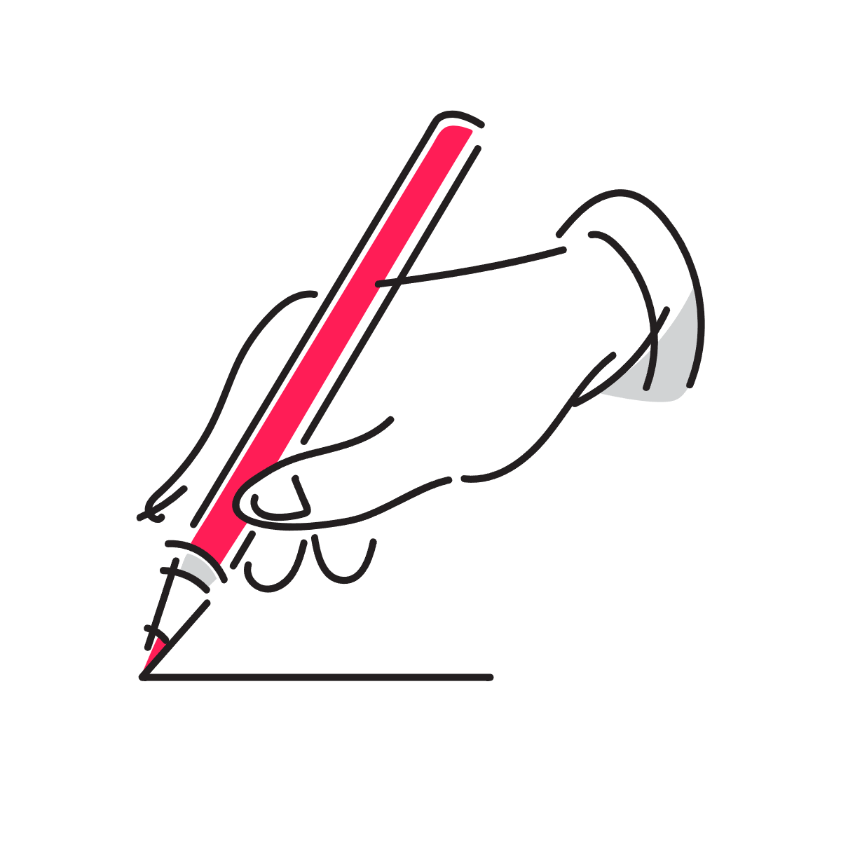 ペンを持っているイラスト